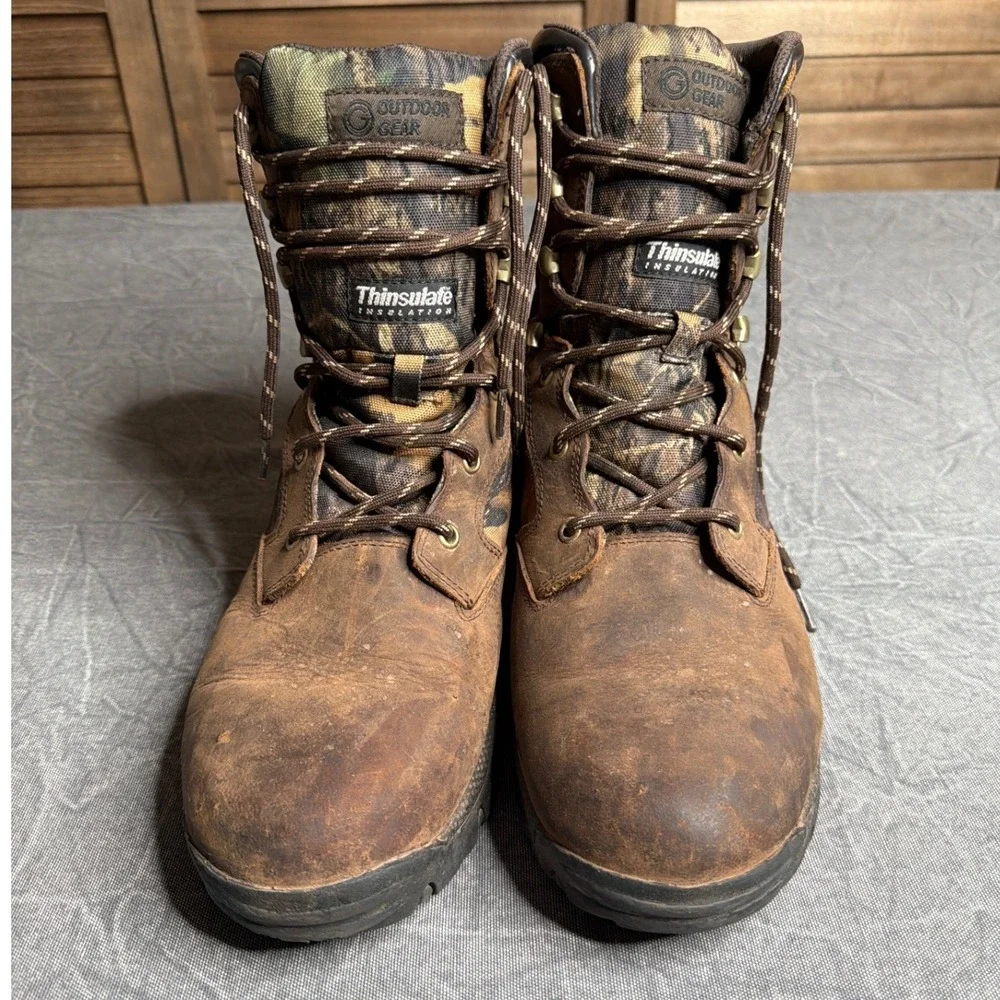 Outdoor Gear Hunting Boots Mens 11.5 Thinsulate Brown Camo Waterproof